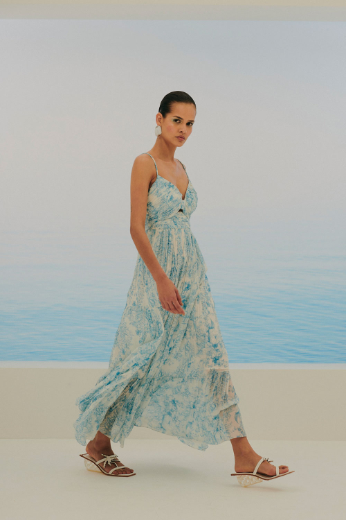 VESTIDO SEDA FLORAL TOILET DE JOUY
