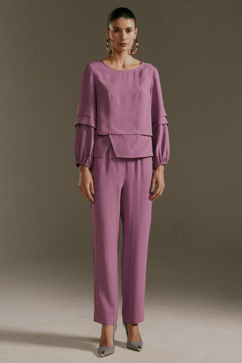 BLUSA CREPE GRID