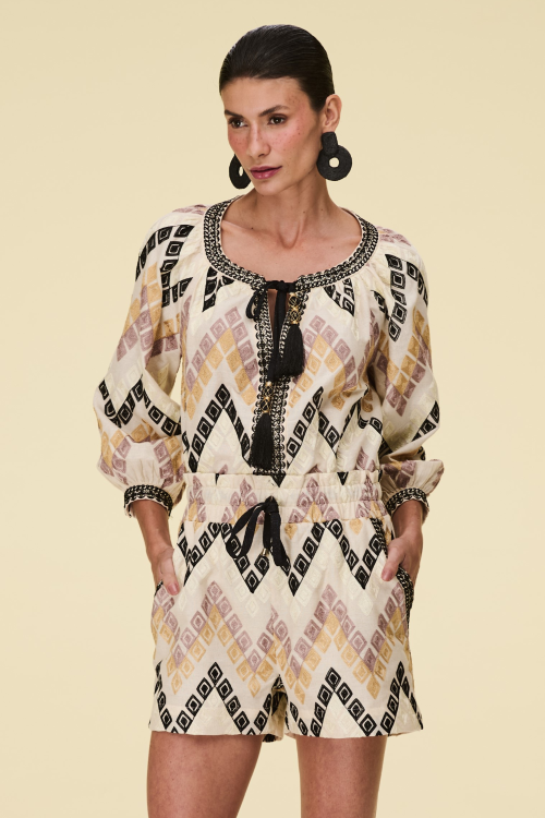 SHORT COTTON CHEVRON