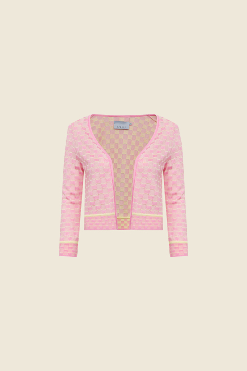 CARDIGAN TRICOT VICHY