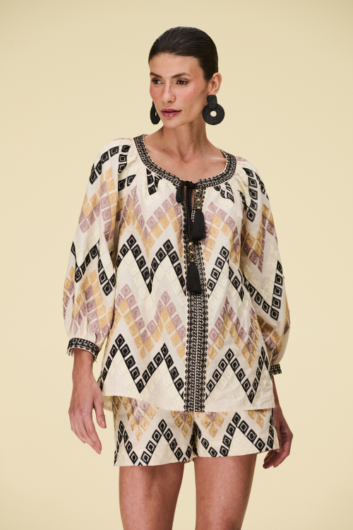 BLUSA COTTON CHEVRON