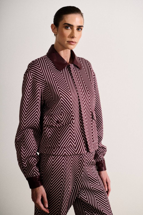 JAQUETA JACQUARD CHEVRON