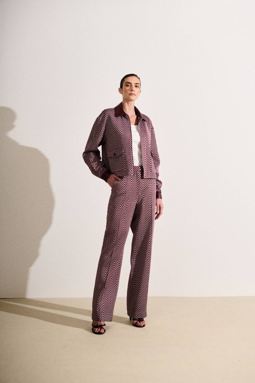 CALÇA TRICOT CHEVRON