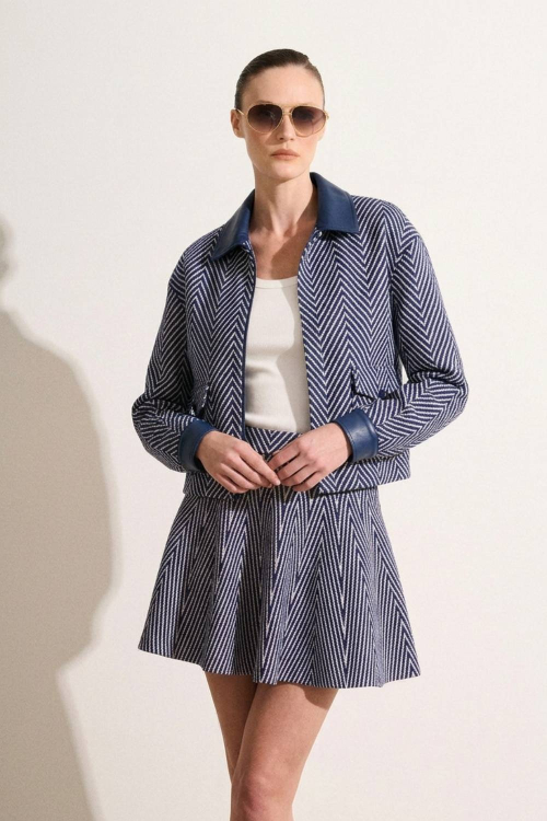 SAIA MINI EVASE TRICOT CHEVRON