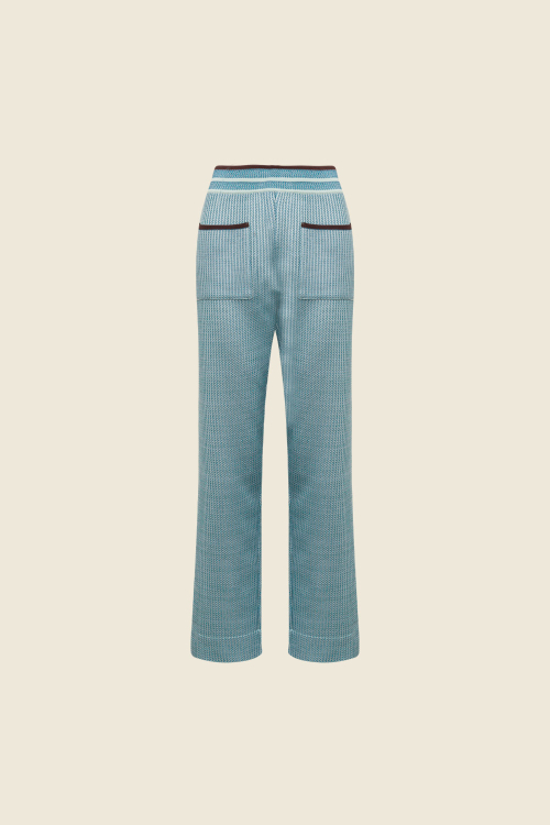 CALÇA TRICOT BICOLOR