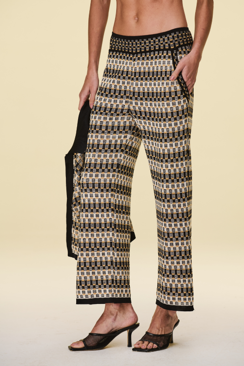 CALÇA TRICOT MADRAS