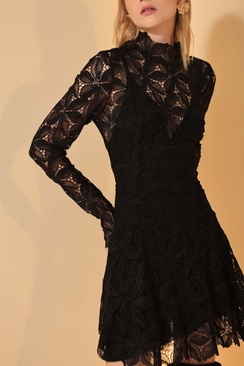 VESTIDO MINI GUIPURE JASMIN