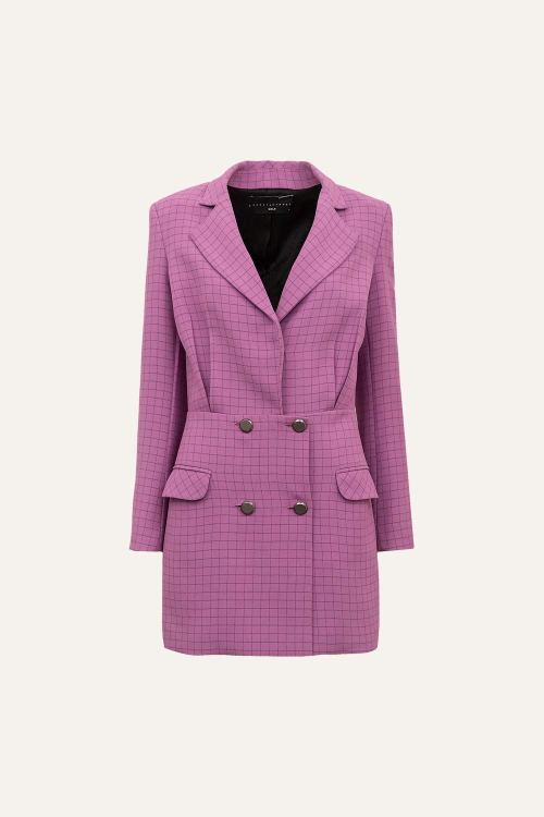 VESTIDO MINI CREPE GRID