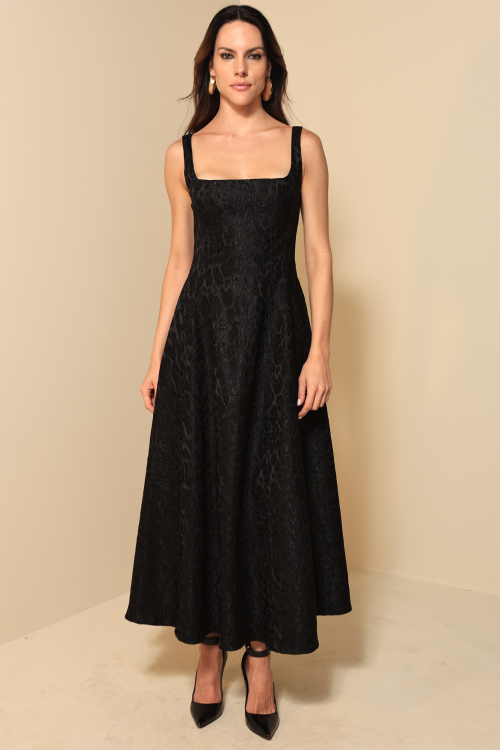 VESTIDO VELUDO LEOPARD