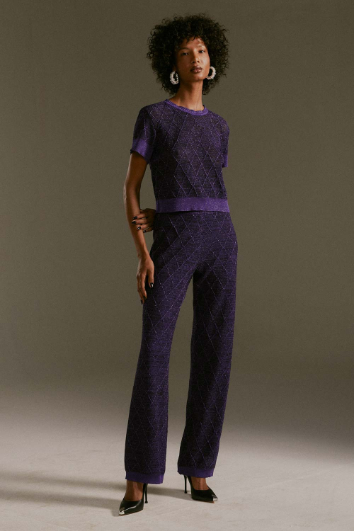 CALÇA TRICOT RENDADO