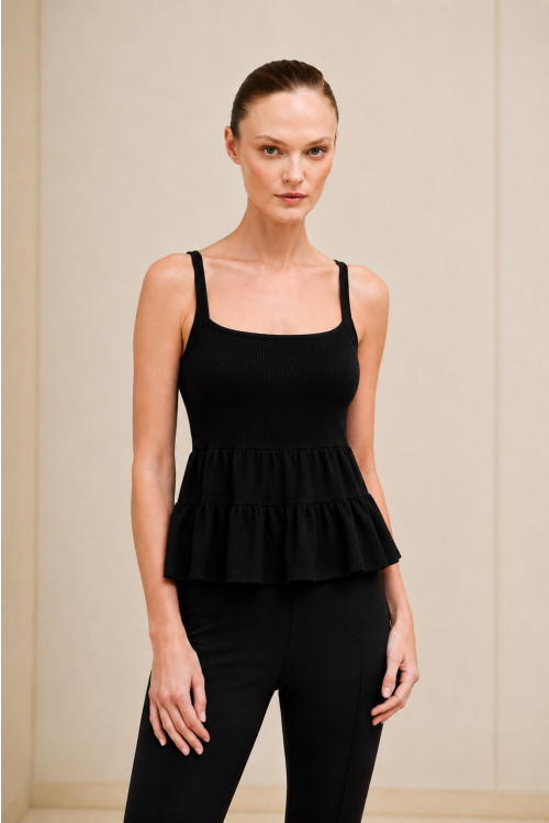 TOP TRICOT PEPLUM NINA