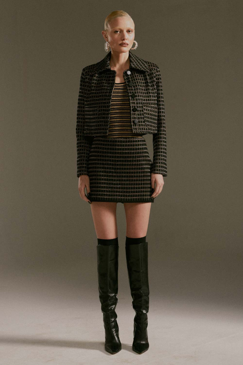 CASAQUETO TRICOT GRID