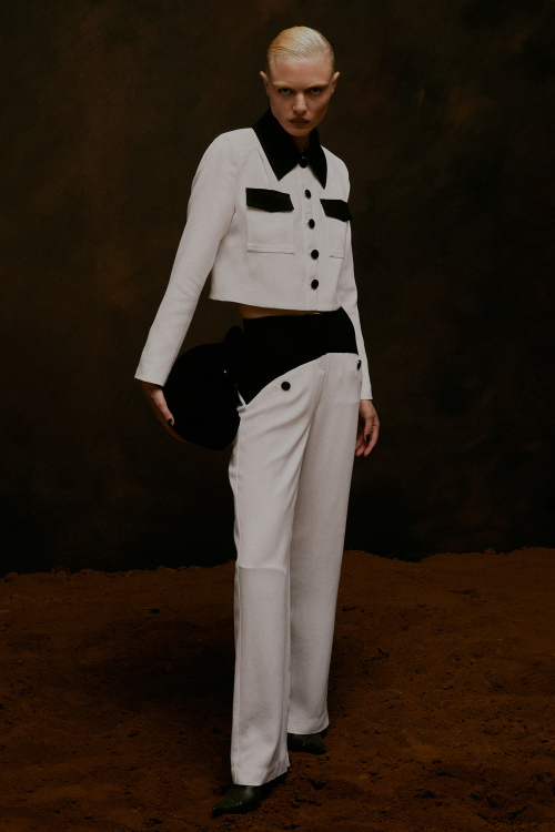 CALÇA CREPE BICOLOR