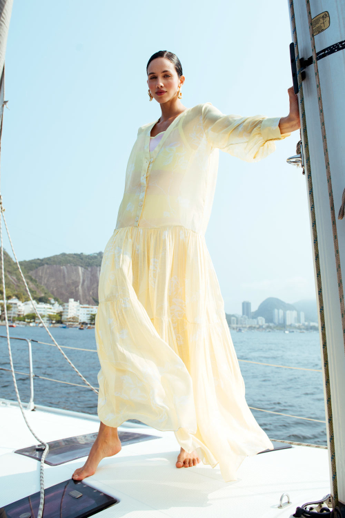VESTIDO CHEMISE VOIL SOLEIL