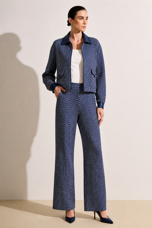 CALÇA TRICOT CHEVRON