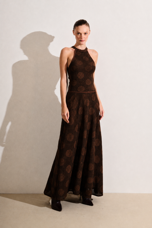 VESTIDO CAVADO TRICOT POIS