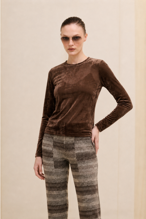 BLUSA TULE VELUDO