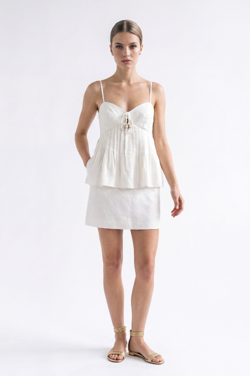 VESTIDO MINI LINHO RAVELLO