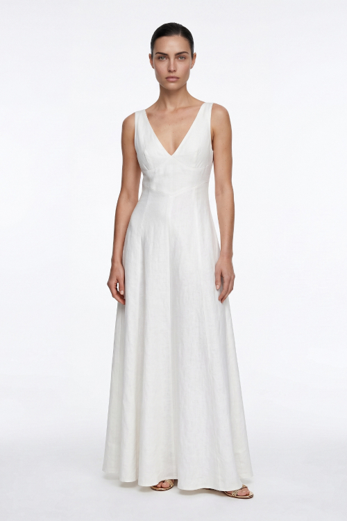 VESTIDO MIDI LINHO RAVELLO
