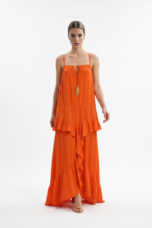 VESTIDO LONGO SEDA VERBENA
