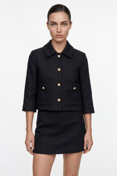 CASAQUETO TRICOT TWEED