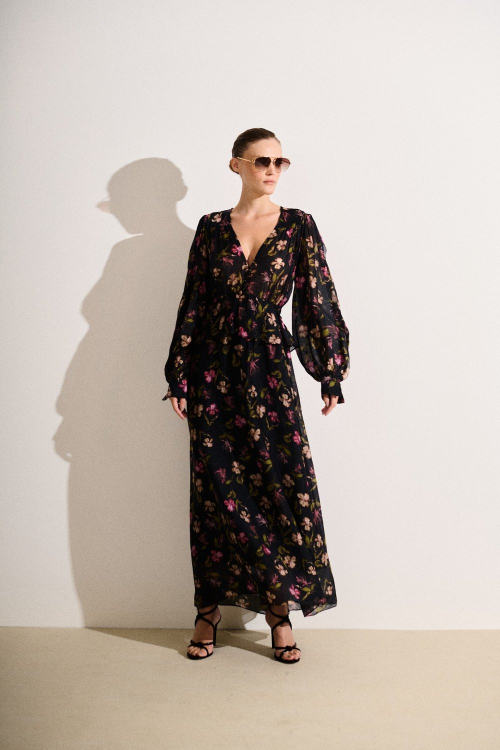 VESTIDO LONGO VOIL TULERIE