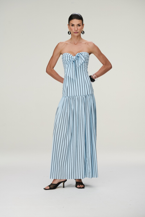 VESTIDO LONGO COTTON NAVY