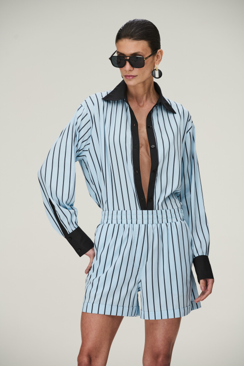 CAMISA COTTON NAVY