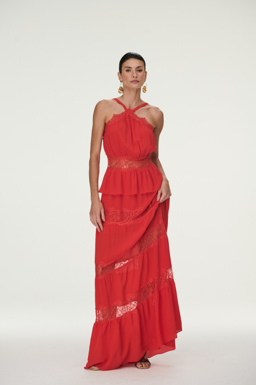 VESTIDO LONGO SEDA LOLI