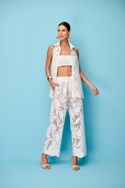 CAMISA GUIPURE FOLIAGE