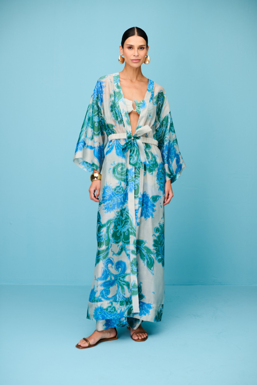 KIMONO VOIL PAISLEY OCEAN