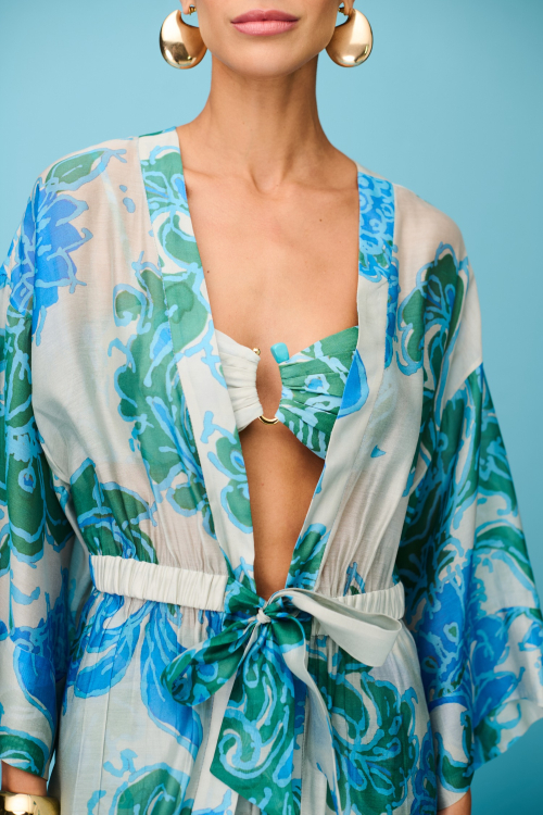 TOP LINHO PAISLEY OCEAN