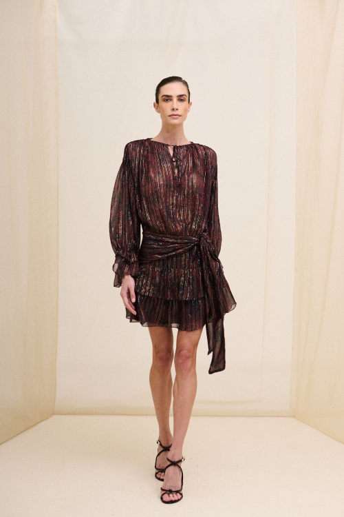 VESTIDO MINI SEDA IKAT