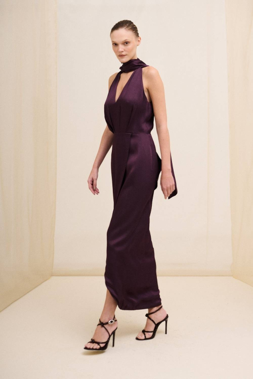 VESTIDO MIDI CREPE NOA