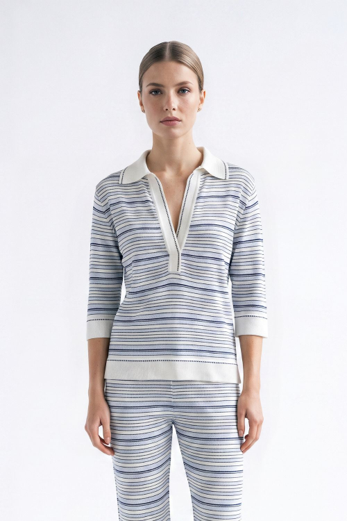  BLUSA POLO TRICOT MARINE