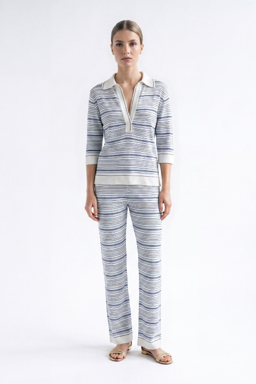  CALÇA TRICOT MARINE