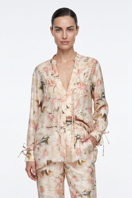 TUNICA VOIL FLORAL DAISY
