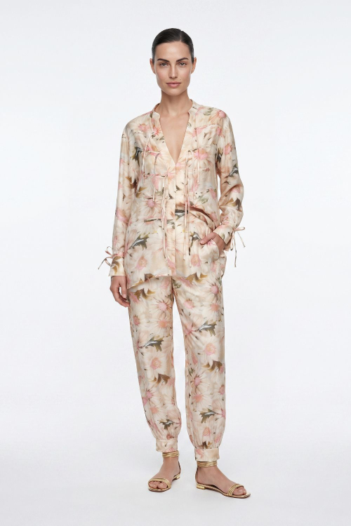 CALÇA VOIL FLORAL DAISY