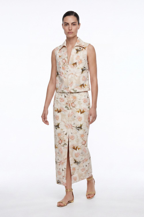 SAIA LINHO FLORAL DAISY