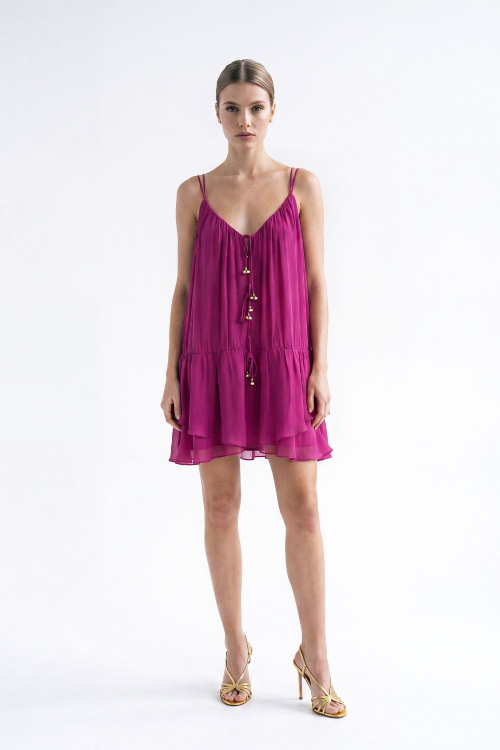  VESTIDO MINI SEDA CAMÉLIA