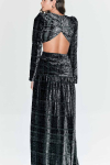 VESTIDO LONGO VELUDO LIN