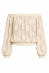 BLUSA OMBRO A OMBRO TRICOT POIS