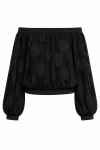 BLUSA OMBRO A OMBRO TRICOT POIS